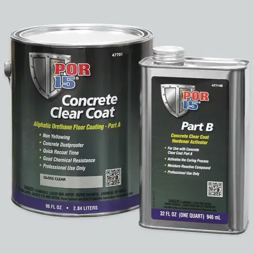 2-Part Aliphatic Urethane Floor Coating, 5 gal Can, Gloss Clear, Liquid 2-Part Aliphatic Urethane Floor Coating, 5 gal Can, Gloss Clear, Liquid