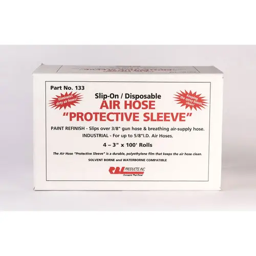 135 Air Hose Protective Sleeve, Polyethylene Film, 100 ft L x 2-1/4 in W
