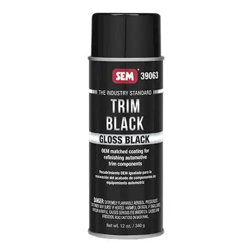Trim Paint, 16 oz Aerosol Can, Black