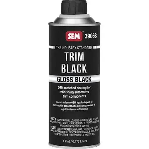 Trim Paint, 1 pt Aerosol Can, Gloss Black