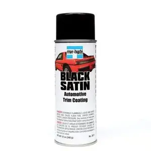 Mar-Hyde 3811 Smooth Texture Automotive Trim Coating, 12 oz Can, Aerosol, Black