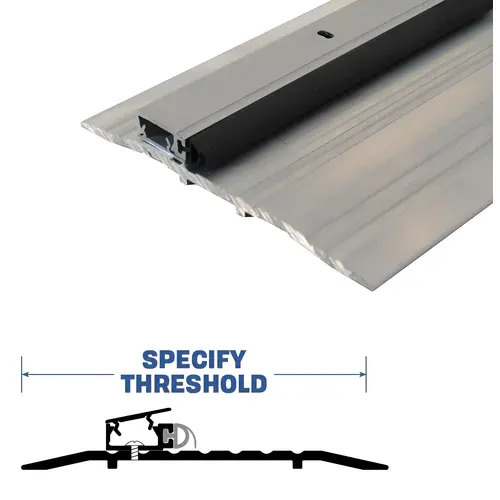 Brixwell 3574CA-72 72" Stop Strip Clear Anodized Aluminum6 72" Stop Strip Clear Anodized Aluminum6
