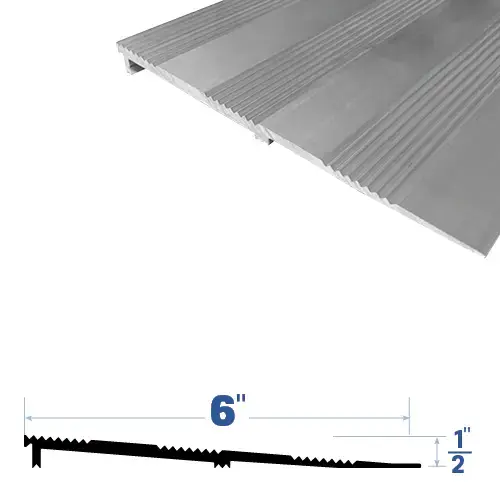 84" Aluminum Ramp (6" by 1/2") Mill Aluminum7 84" Aluminum Ramp (6" by 1/2") Mill Aluminum7