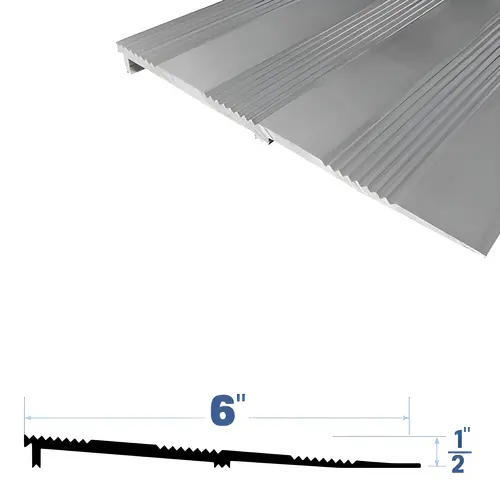 36" Aluminum Ramp (6" by 1/2") Mill Aluminum3