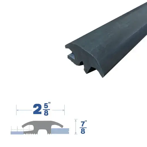 Rubber Carpet Transition Strip (2-5/8" by 7/8") Rubber Carpet Transition Strip (2-5/8" by 7/8")