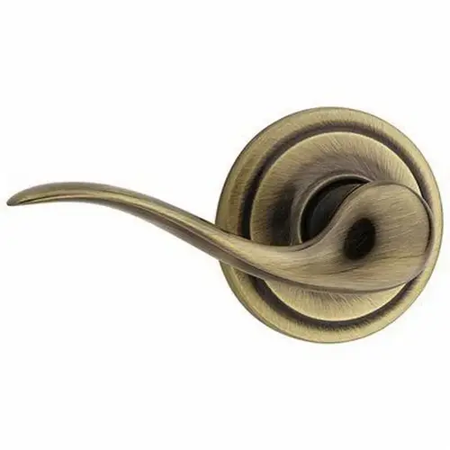 Left Hand Interior Toluca Single Cylinder Handleset Trim with Smart Key with Round Corner Adjustable Latches and Round Corner Strikes Antique Brass Finish Left Hand Interior Toluca Single Cylinder Handleset Trim with Smart Key with Round Corner Adjustable Latches and Round Corner Strikes Antique Brass Finish