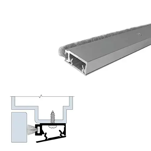 Mechanically Fastened Gasketing (1" by 3/8") Black Anodized Aluminum Mechanically Fastened Gasketing (1" by 3/8") Black Anodized Aluminum