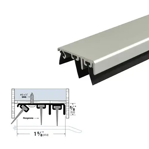 36" Mortised Door Sweep White Powder Coat3 36" Mortised Door Sweep White Powder Coat3