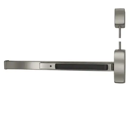 Extra Heavy Duty 7' Surface Vertical Rod Exit Device Less 15 Trim Right Hand Reverse for 43" to 48" Door Less Bottom Rod Satin Stainless Steel Finish Extra Heavy Duty 7' Surface Vertical Rod Exit Device Less 15 Trim Right Hand Reverse for 43" to 48" Door Less Bottom Rod Satin Stainless Steel Finish