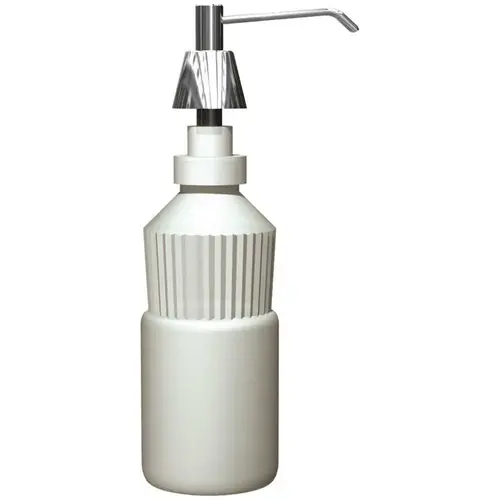 34 fl. oz. Counter Top Mounted Commercial Lavatory Basin Soap Dispenser in Chrome White 34 fl. oz. Counter Top Mounted Commercial Lavatory Basin Soap Dispenser in Chrome White