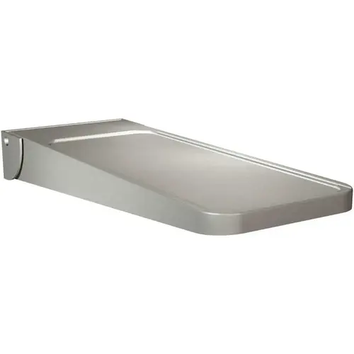 5.75 in. W x 15.63 in. L x 2.13 in. H Wall Mounted Fold Down-Type Utility Shelf in Satin Stainless Steel
