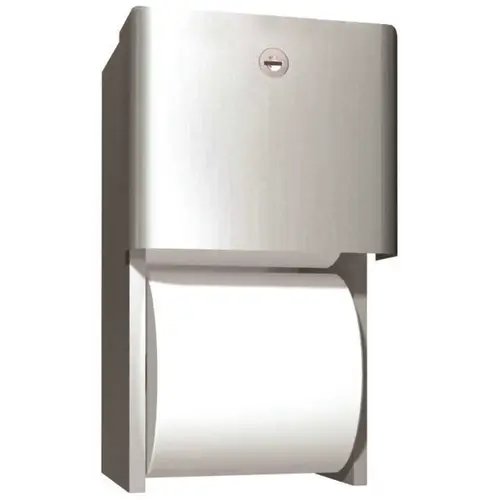 Surface Mounted Twin Roll Toilet Paper Dispenser Satin Surface Mounted Twin Roll Toilet Paper Dispenser Satin