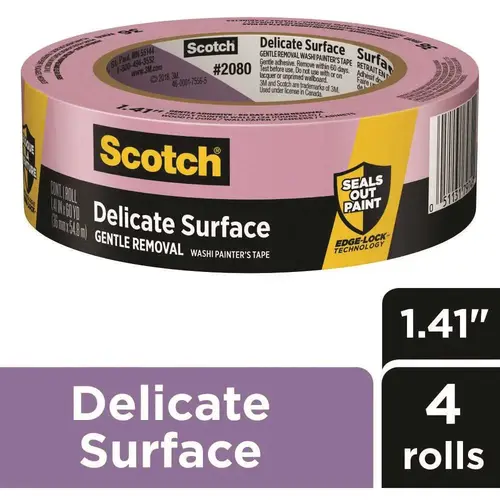 Scotch 1.41 in. x 60 yds. Delicate Surface Painter's Tape with Edge-Lock Blue Scotch 1.41 in. x 60 yds. Delicate Surface Painter's Tape with Edge-Lock Blue