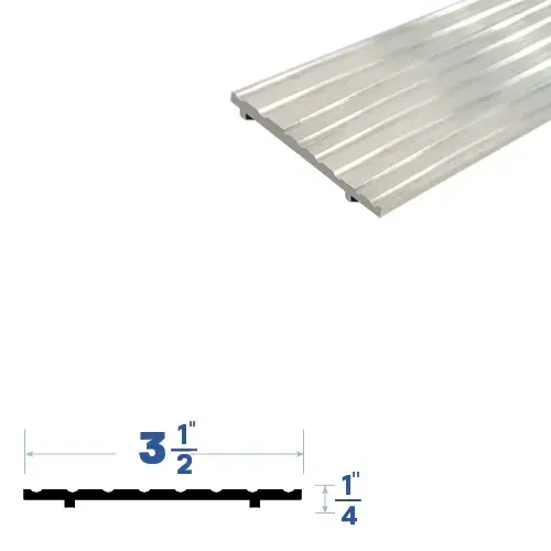 84" Stair Nosing - Epoxy (4" by 1-1/16") Mill Aluminum7 84" Stair Nosing - Epoxy (4" by 1-1/16") Mill Aluminum7