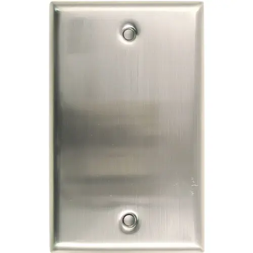 Single Blank Switch Plate Satin Nickel Finish