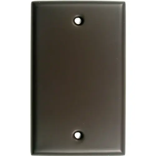 Single Blank Switch Plate Oil Rubbed Bronze Finish