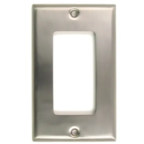 Single Rocker Switch Plate Satin Nickel Finish