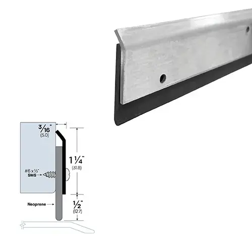 48" Stainless Steel Door Sweep (3/16" by 1-3/4") Stainless Steel4 48" Stainless Steel Door Sweep (3/16" by 1-3/4") Stainless Steel4