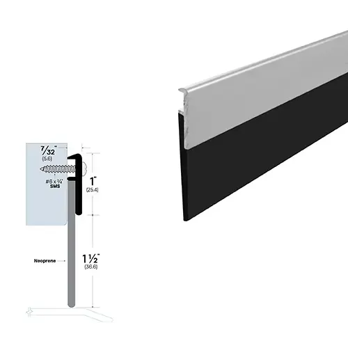 84" Door Sweep (7/32" by 2-1/2") Architectural Bronze7 84" Door Sweep (7/32" by 2-1/2") Architectural Bronze7