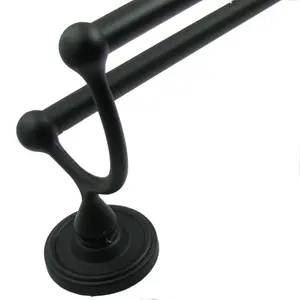 Rusticware 8222BLK 24" Midtowne Double Towel Bar Black Finish