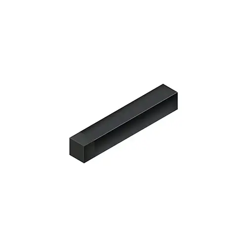 4" Modern Square Baseboard Bumper, Solid Brass in Paint Black 4" Modern Square Baseboard Bumper, Solid Brass in Paint Black
