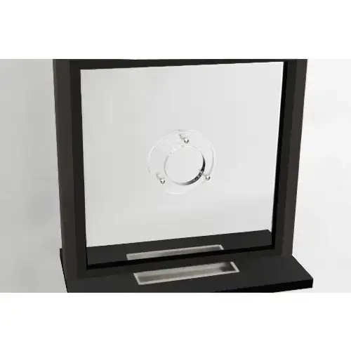 Transaction Window Acrylic Speak Thru Type 36" Width x 36" Height Level 3 Bullet Resistant Dark Bronze Anodized Finish