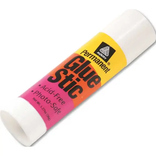 AVERY CLEAR APPLICATION PERMANENT GLUE STIC, 1.27 OZ, STICK Colorless AVERY CLEAR APPLICATION PERMANENT GLUE STIC, 1.27 OZ, STICK Colorless