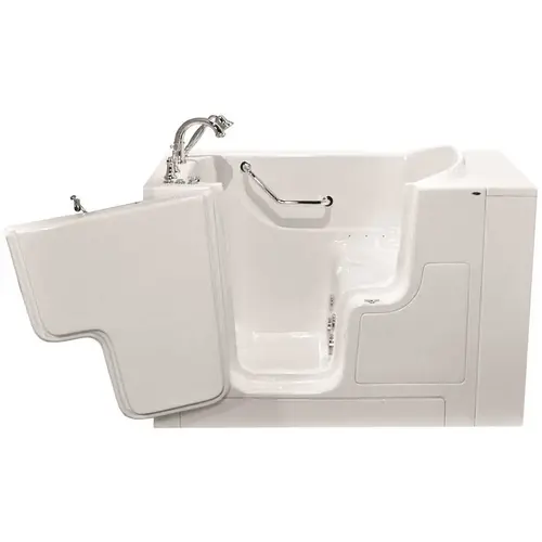GELCOAT WALK-IN BATH, COMBINATION, LEFT-HAND WITH QUICK DRAIN AND FAUCET, WHITE, 30 IN. X 52 IN GELCOAT WALK-IN BATH, COMBINATION, LEFT-HAND WITH QUICK DRAIN AND FAUCET, WHITE, 30 IN. X 52 IN