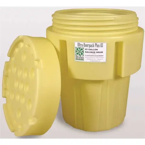 ULTRATECH ULTRA-OVERPACK PLUS DRUM CONTAINER, 95 GALLON CAPACITY Yellow