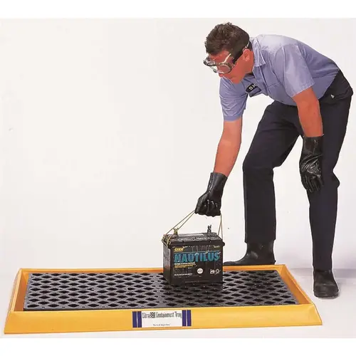 CONTAIN TRAY W/GRATING BLK Black