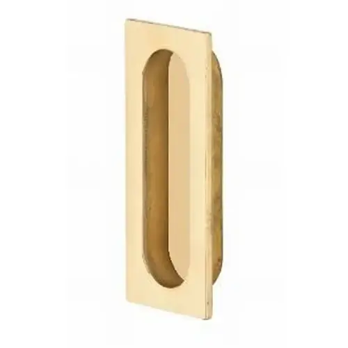 Solid Brass Rectangular Flush Pull Bright Brass Finish Solid Brass Rectangular Flush Pull Bright Brass Finish