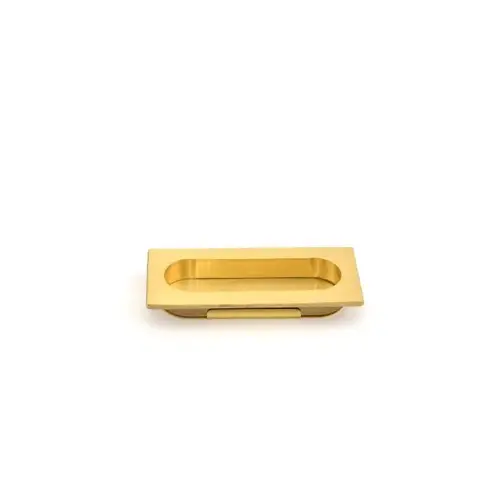 Solid Brass Rectangular Flush Pull Satin Brass Finish Solid Brass Rectangular Flush Pull Satin Brass Finish