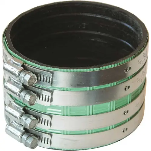 HEAVY-DUTY NO-HUB COUPLING, 4 IN HEAVY-DUTY NO-HUB COUPLING, 4 IN