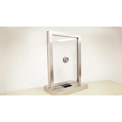 Transaction Window Stainless Steel Speak Thru Type 36" Width x 36" Height Level 1 Bullet Resistant Primed Or Stainless Steel Finish