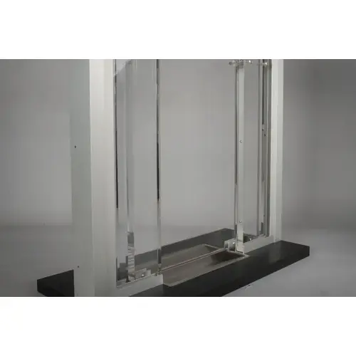 Transaction Window Baffle Style Level 1 Bullet Resistant Clear Anodized Finish