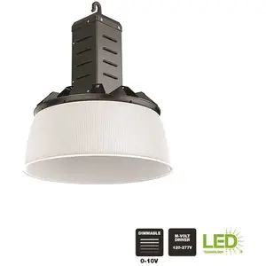 Commercial Electric HL-NHB270-NP09B 16 in. 750-Watt Equivalent Integrated LED Dimmable Black High Bay Light 5000K Color/Finish Family