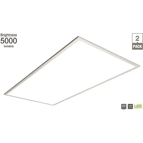 2 ft. x 4 ft. 5000 Lumens Integrated LED Panel Light Color/Finish Family 2 ft. x 4 ft. 5000 Lumens Integrated LED Panel Light Color/Finish Family