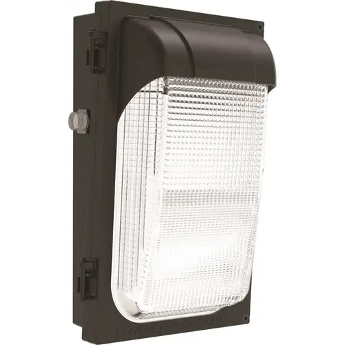Contractor Select TWX 100-Watt Equivalent Integrated LED Dark Bronze Dusk to Dawn Wall Pack Light Slim Profile, 4000K