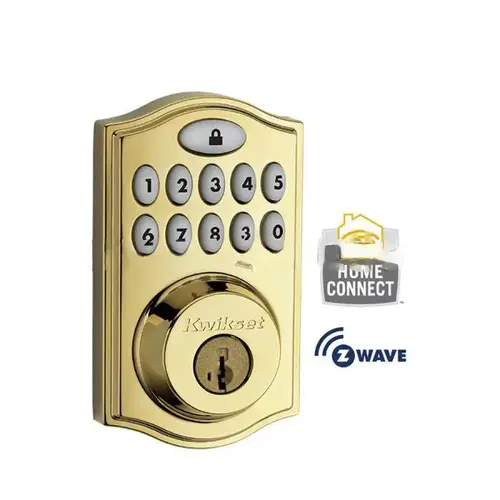 SmartCode 914 Touchpad Electronic Deadbolt Lifetime Polished Brass SmartCode 914 Touchpad Electronic Deadbolt Lifetime Polished Brass