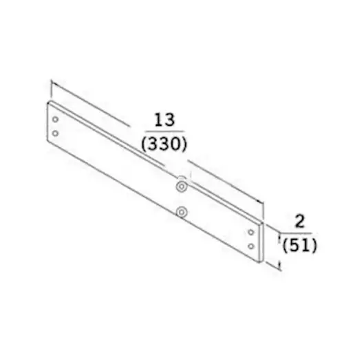 8600 Series Closer Backplate, Aluminum Painted 8600 Series Closer Backplate, Aluminum Painted