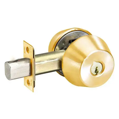 D200 Series Deadbolt Grade 2, Bright Polished Brass D200 Series Deadbolt Grade 2, Bright Polished Brass