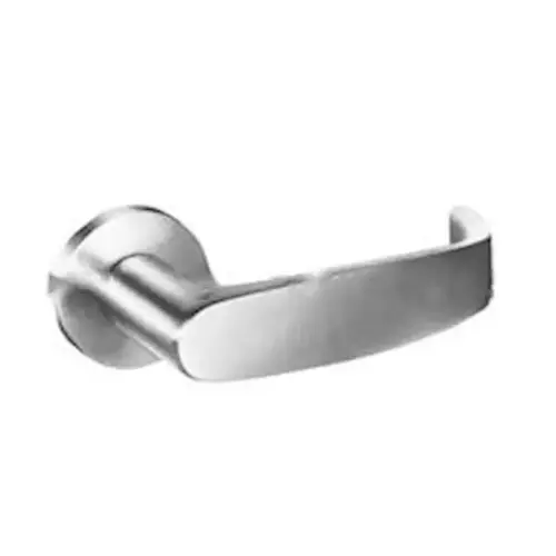 Privacy Latch Mortise Lock with L Lever; LN Rose; and Occupancy Indicator with Emergency Release Satin Chrome Finish Privacy Latch Mortise Lock with L Lever; LN Rose; and Occupancy Indicator with Emergency Release Satin Chrome Finish