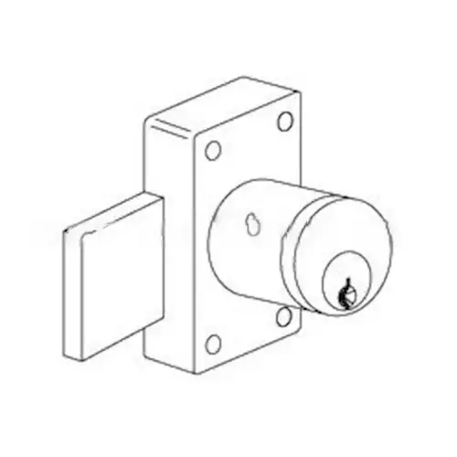 Re-Keyable Cabinet Door Lock C Keyway Satin Chrome Finish Re-Keyable Cabinet Door Lock C Keyway Satin Chrome Finish