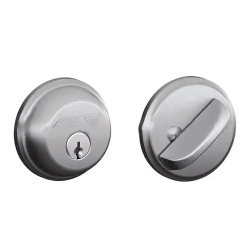 Single Cylinder Deadbolt C Keyway with 12287 Latch and 10116 Strike Satin Chrome Finish Single Cylinder Deadbolt C Keyway with 12287 Latch and 10116 Strike Satin Chrome Finish
