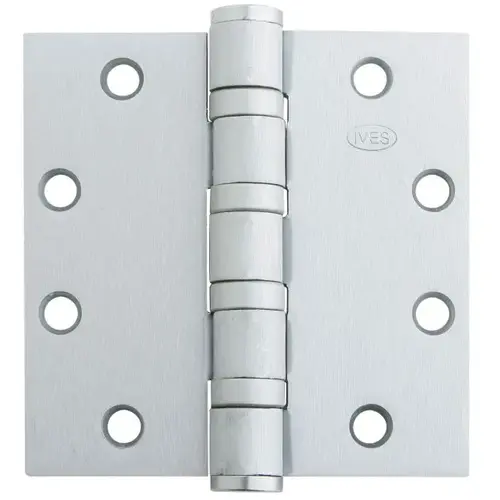 5" x 4-1/2" Five Knuckle Ball Bearing Heavy Weight Hinge Satin Chrome Finish