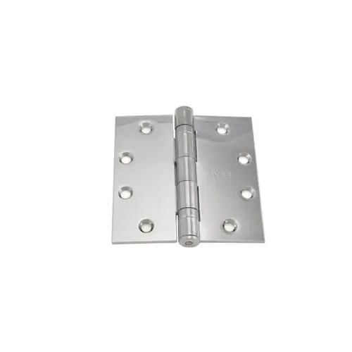 4-1/2" x 4-1/2" Five Knuckle Ball Bearing Standard Weight Hinge Bright Chrome Finish 4-1/2" x 4-1/2" Five Knuckle Ball Bearing Standard Weight Hinge Bright Chrome Finish