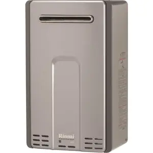 Rinnai RL94eP High Efficiency Plus 9.8 GPM Residential 199,000 BTU Propane Gas Tankless Water Heater Silver Metallic