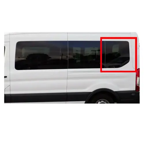 Window For Full Size Ford Transit Third Driver Side Fixed Glass Long (148")