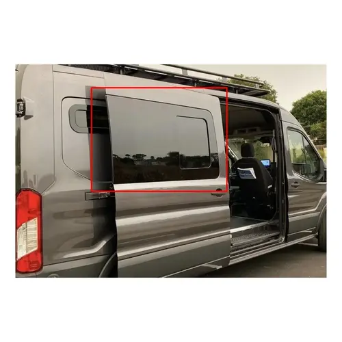 Window For Full Size Ford Transit First Passenger Side Half-Slider Glass With Screen Long (148")