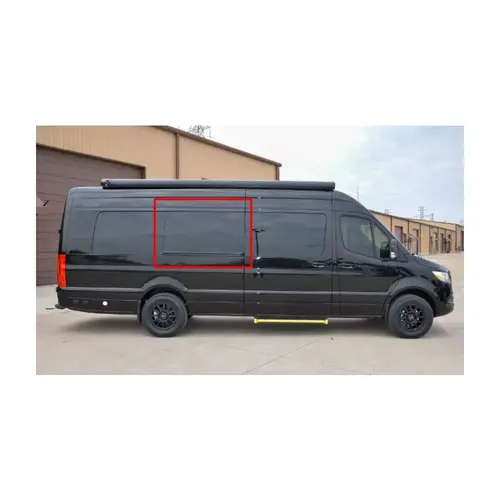 Window For Mercedes Sprinter - Year 2007-Present Second Passenger Side Sliding Door Glass / Privacy Long (170")